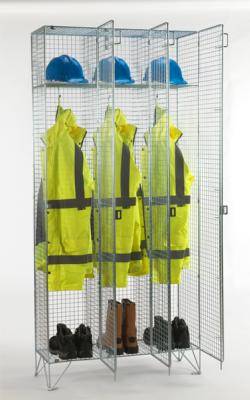 Wire Mesh Lockers - 1 Door 305mm Deep