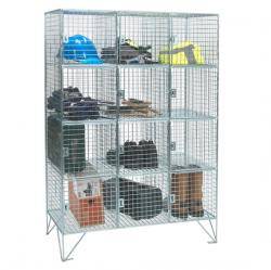 12 Compartment Wire Mesh Locker