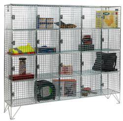 20 Compartment Wire Mesh Locker