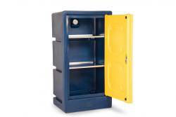 Armorgard Chemcube Cabinet - Plastic Hazardous Storage Cabinet Warehouse Ladder