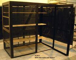 Knox High Security Cages (Single Width) - SC2111 - W2100xD1100xH2050mm Warehouse Ladder