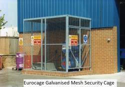 Eurocage Mesh Security Cage - Galvanised Warehouse Ladder
