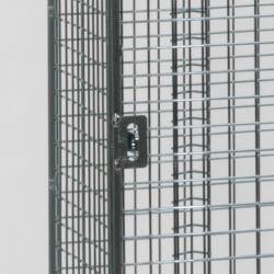 Wire Mesh Lockers - 4 Door 305mm Deep Warehouse Ladder