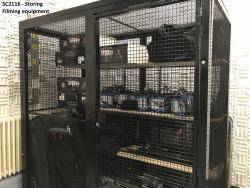 Knox High Security Cages (Single Width) - SC2111 - W2100xD1100xH2050mm Warehouse Ladder