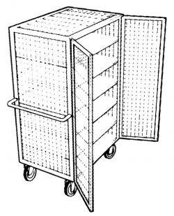 Heavy Duty Steel Shelf Trucks  TS36 Warehouse Ladder