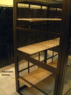 Knox High Security Cages (Single Width) - SC2111 - W2100xD1100xH2050mm Warehouse Ladder