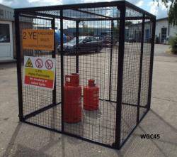 Britgas Gas Bottle Cage - 20 x 47kg- 40 x 19kg Cylinder Storage WGC45 - H1800 x W1800 x D1800mm